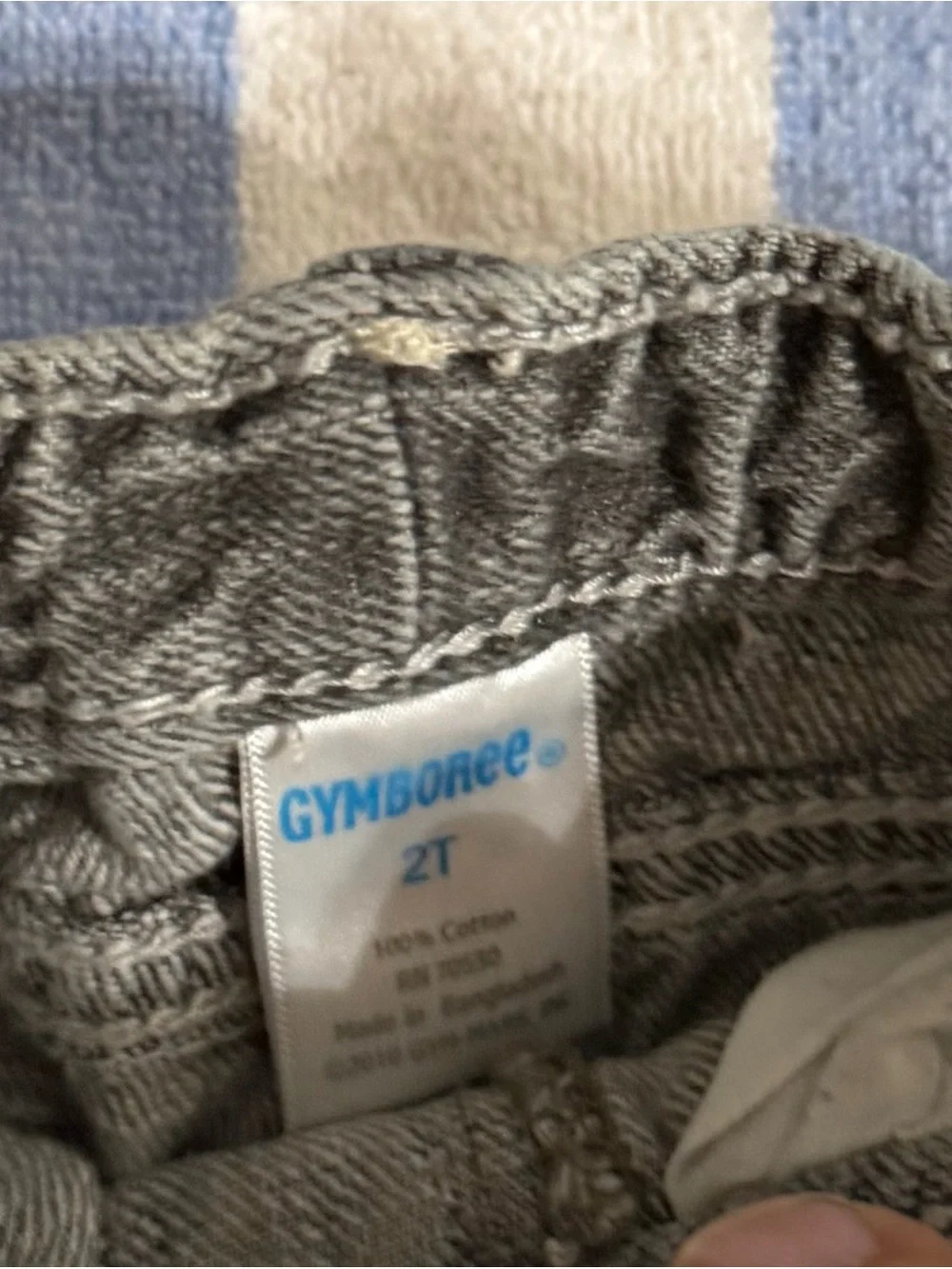 Gymboree Size 3t Boys' Relaxed Gray Drawstring Jeans